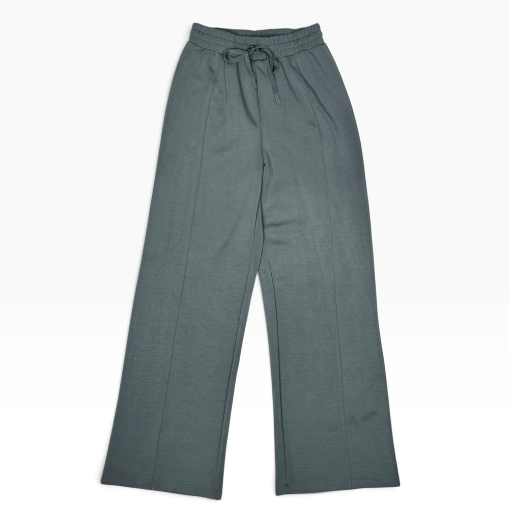 Thread + Supply Wide Leg Lounge Pants Women Small Olive Green Drawstring Seam